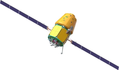 Gaganyaan_crewed_spacecraft_in_deployed_twin_solar_panel_configuration.webp